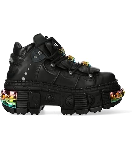 Amazon.com: New Rock Ankle Boots M-TANK106-C2 Unisex Metallic